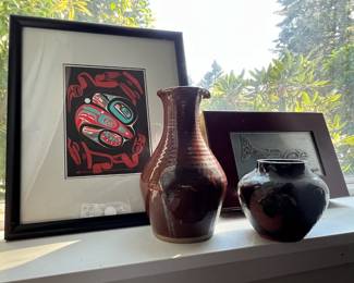 1989 Framed & Matted Serigraph "Rock Scallop" by Robert Davidson
