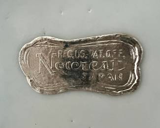 Norcrest Light Blue Hobnail Pitcher with Grape Design