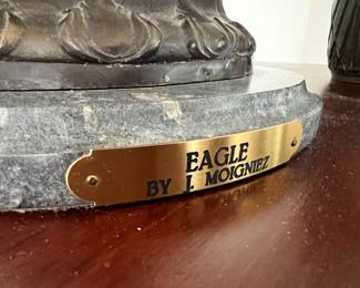 Bronze Eagle Sculpture by Jules Moigniez