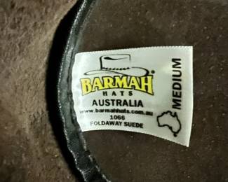 Barmah Foldaway Suede Hat - Size Medium
