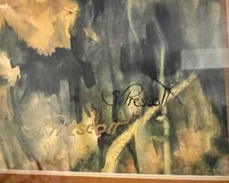 Painted Portrait of Girl Signed by S. Prescott
