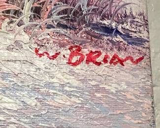 Beach Scene Oil Painting by W. Brian