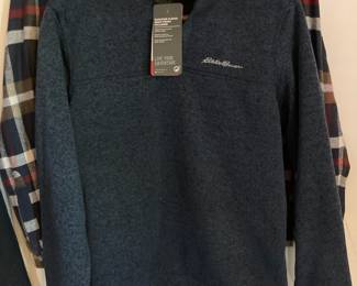 Eddie Bauer Blue Fleece Pullover Sweater

