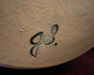 JS Pottery Tan/Gray Centerpiece Bowl