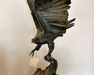 Bronze Eagle Sculpture by Jules Moigniez