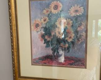 Claude Monet Framed Print - Bouquet of Sunflowers