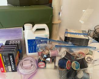 Assortment of Thread, Memorex Blank Cassette Tapes