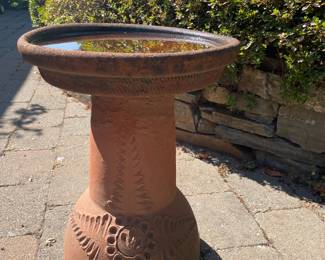 Terra Cotta Bird Bath