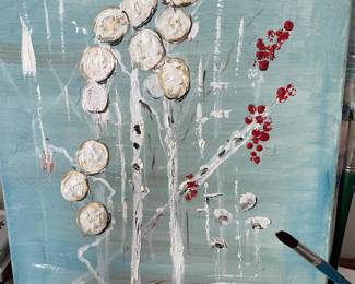 Abstract Oil Painting on Canvas 