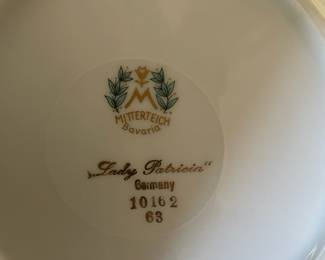 Mitterteich Bavaria "Lady Patricia" China Set