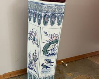 Chinese Hexagonal Floor Vase