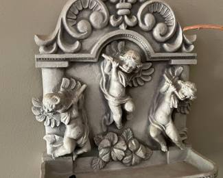 Cherub Themed Wall Pocket/Trinket Tray