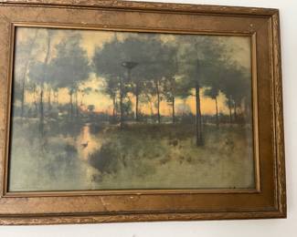 Framed Print "Home of the Heron" by George Inness