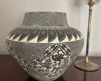 Kokopelli The Flute Player Pueblo Vase by Marlene Tenorio