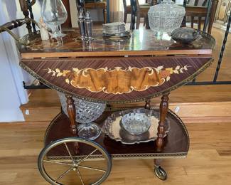  Italian Marquetry Bar Cart
