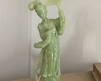  Faux Jade Green Geisha Figurine