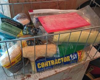Assortment of Paint Trays, Paint Rollers