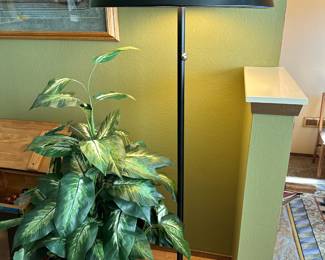 Mid Century Modern Black Domed Floor Lamp