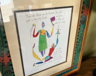 Framed & Matted Quote Print " Real Reason" by Brian Andreas