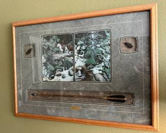 Bev Doolittle Print "The Forest Has Eyes" Oak Framed With Arrow And Arrowheads
