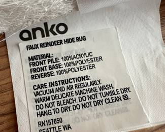 Faux Reindeer Hide Rug