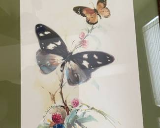Matted Print of Butterflies by B. Ballestar