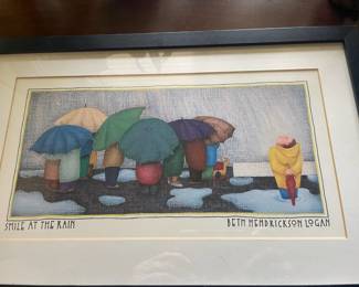 Framed & Matted Print "Smile at the Rain" by Beth Hendrickson Logan
