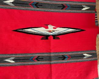 Trujillo's Weaving Shop 100% Wool Chimayo Red Mat/Rug