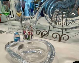 Vintage clear crystal dish