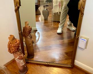 Antique, restored ribbon mirror