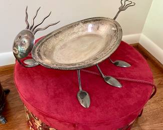 Very Cool Artist Creation! Silverplate Centerpiece Serving