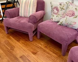 Purple, upholstered furniture in excellent like new condition.