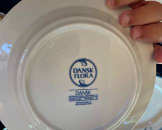 Dansk Flora Beautiful set of porcelain dinner ware sold as a set