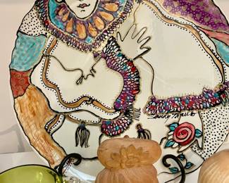 Sandy Traub Signed Charger with the stand