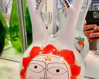 DeSimone Italian Happy Sun Face vase