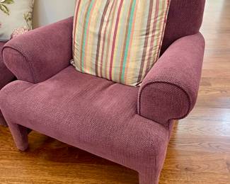 Sold as a set, there are two arm chairs and an ottoman