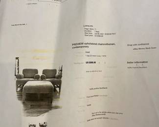 Sold as a set, there are two arm chairs and an ottoman