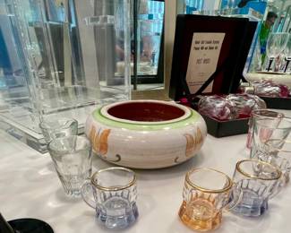 Small multi color liquor shot glasses