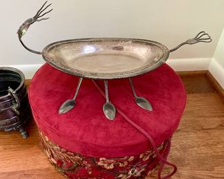 Very Cool Artist Creation! Silverplate Centerpiece Serving