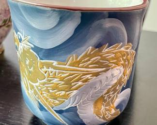 Asian Hand Painted Yunomi Dragon cup