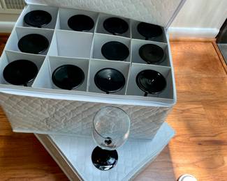 Two boxes of stemware sold sets of 12 perfect for catering and parties