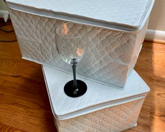 Two boxes of stemware sold sets of 12 perfect for catering and parties