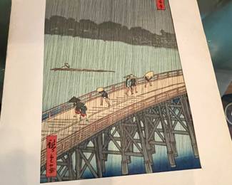 Shower over Ohashi Bridge  Hiroshige