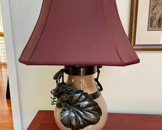 Beautiful artisan lamp with metalwork 