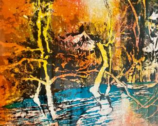 Lebedang Artist signed Lithograph