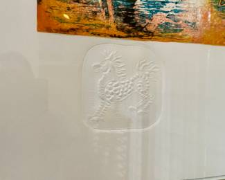 Lebedang Artist signed Lithograph