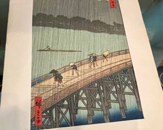 Shower over Ohashi Bridge  Hiroshige