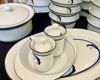Dansk Flora Beautiful set of porcelain dinner ware sold as a set