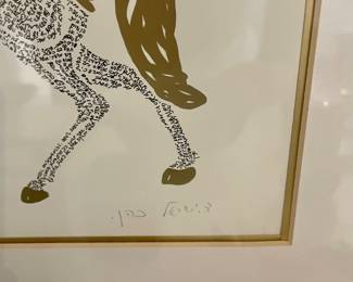 Persian Signed Mustafa Rakim Levha Lithograph 