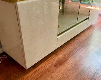 Blond lacquer brass Sideboard